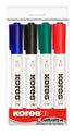 Picture of Kores Bullet Tip White Board Marker Wallet of 4